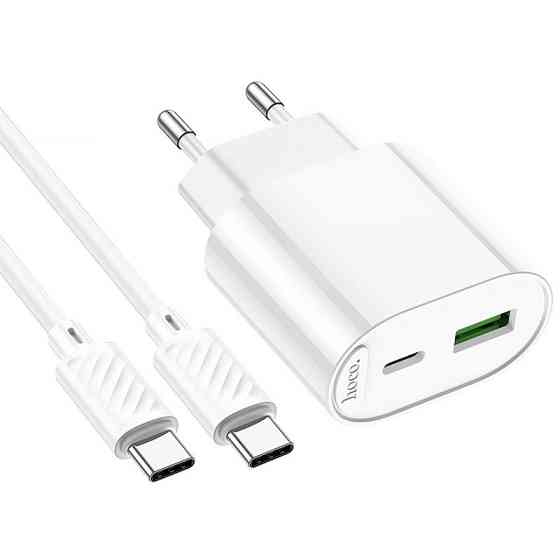 СЗУ Hoco C109A Fighter PD20W+QC3.0 (1USB-A/1C) + кабель Type-C to Type-C Херсон