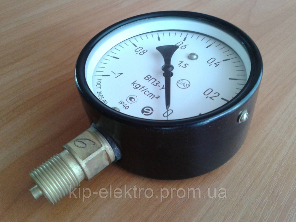 Вакуумметр показывающий ВП3-У (ВП-3У, ВП3У, ВП 3У) - радиальный штуцер (РШ) Київ - зображення 2
