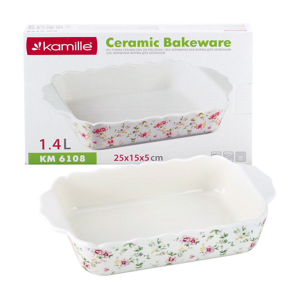 Керамическая форма для запекания Kamille Mirlinda KM 6108 Одесса - изображение 12