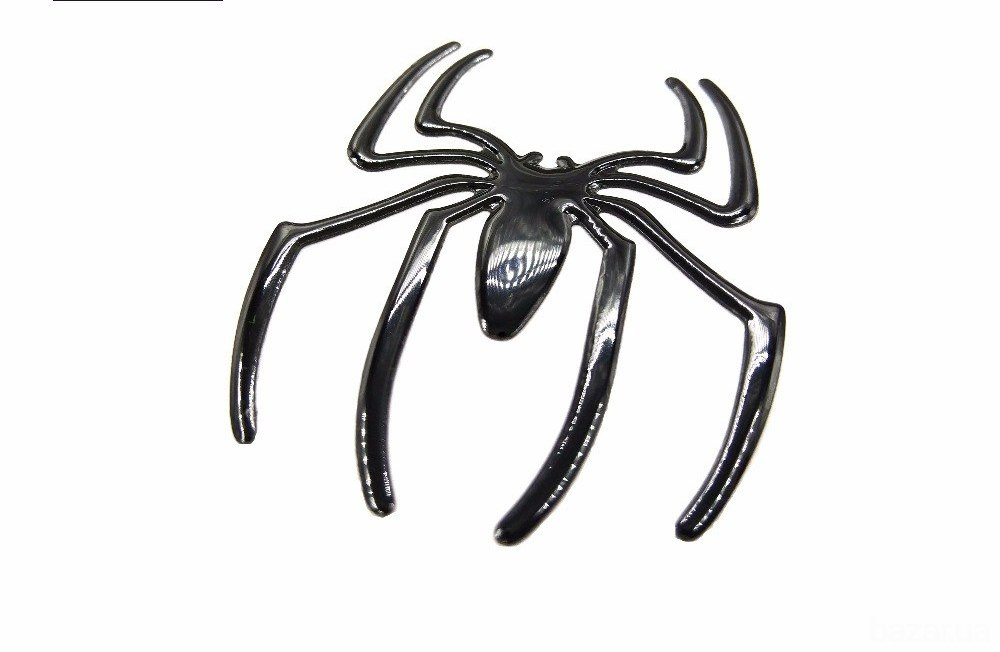 Наклейка на авто, мото Паук выпуклая Черный Борисполь - изображение 6