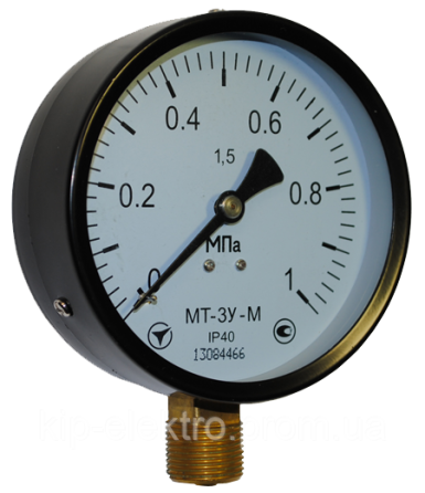 Манометр МТ-3У-М от 0 до 1 МПа (10 кгс/см2) - аналог МП3-У, ДМ 05100, МТП-100, ОБМ1-100, ДМ 05-МП-3У Киев