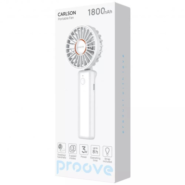 Вентилятор портативний Proove Carlson White (PFCN03002002) Харків - зображення 2