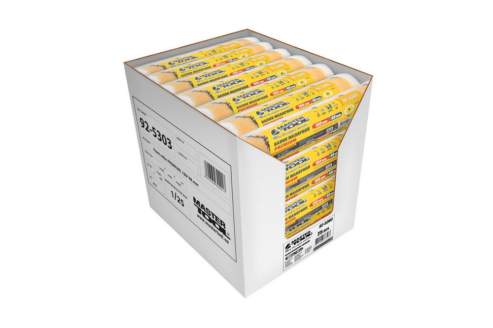 Валик малярный MASTERTOOL Premium 48/180/11 мм Ø 8 мм 92-5303_Р Харків - зображення 4