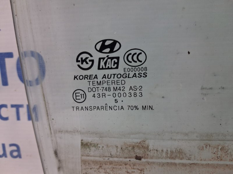 Стекло двери заднее правое Hyundai Sonata NF 2.4 БЕНЗИН G4KC 2004 (б/у) Киев - изображение 3