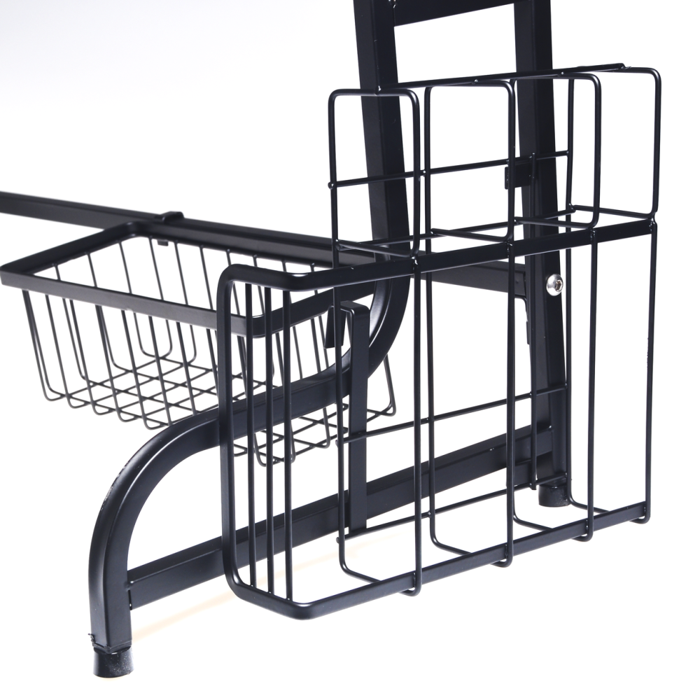 Сушилка для посуды Kamille 77×29,5×55,5 см из нержавеющей стали черная KM0754 Одесса - изображение 7