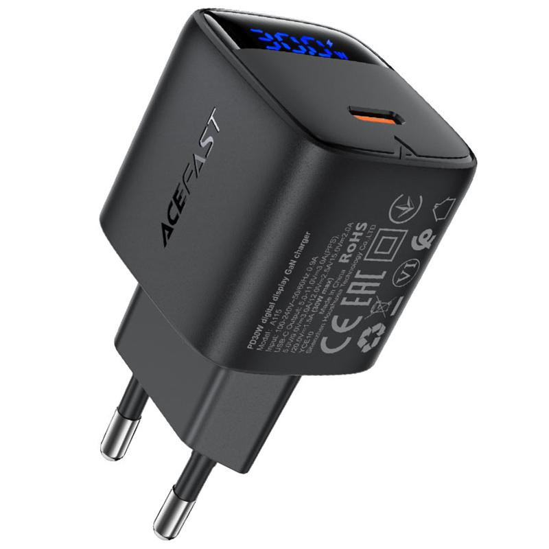 СЗУ Acefast A115 PD30W GaN (1USB-C) + кабель Type-C to Type-C Херсон - зображення 2