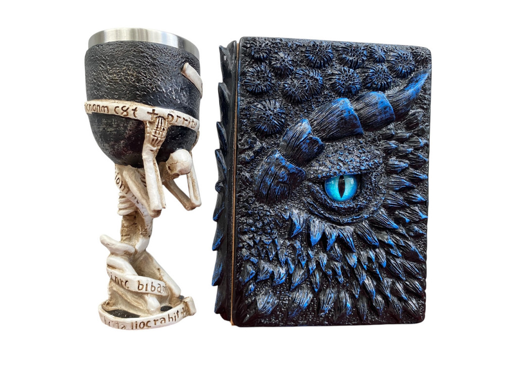 Подарочный набор Бокал 3 Скелет на Колене и Блокнот 3 «Книга Тений и Глубин» Київ - зображення 3