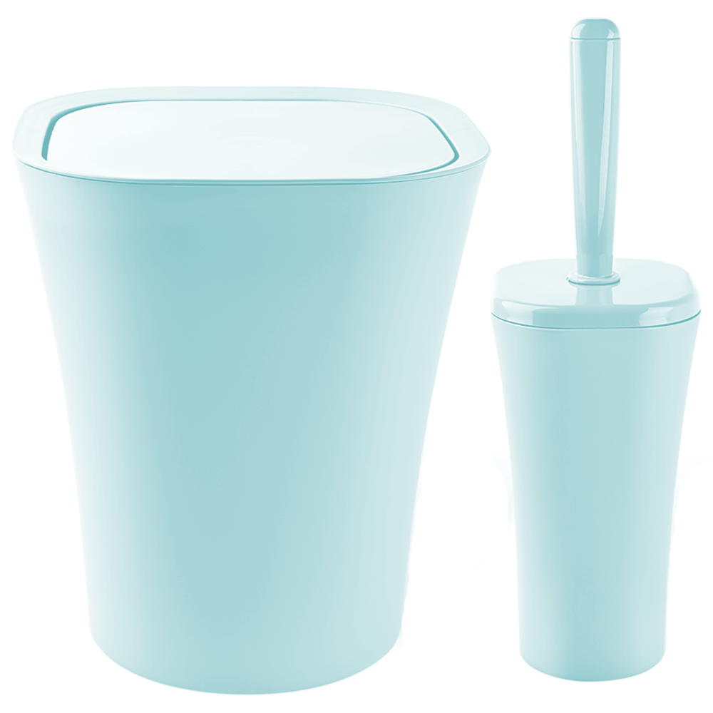 Набор для ванной комнаты Planet Papillon 2 предмета серо-голубой Киев - изображение 1