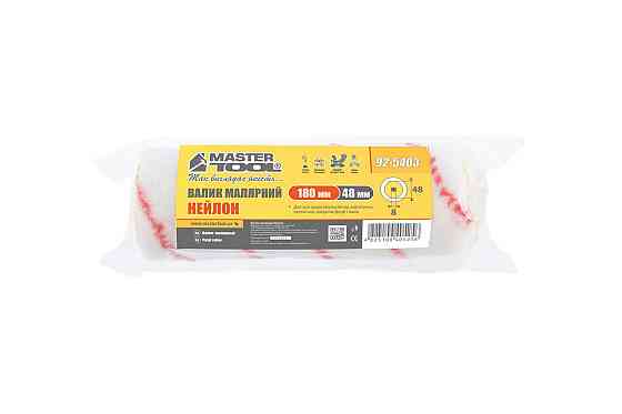 Валик малярный MASTERTOOL Nylon 48/180/9 мм Ø 8 мм 92-5403 Харків