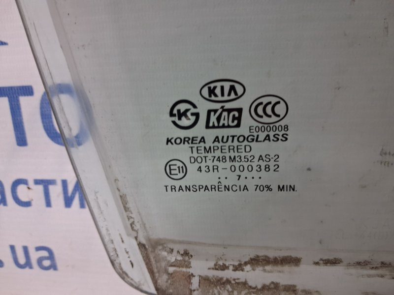 Стекло двери переднее правое Kia Sorento BL 2.5 DIESEL D4CB 2002 (б/у) Київ - зображення 3