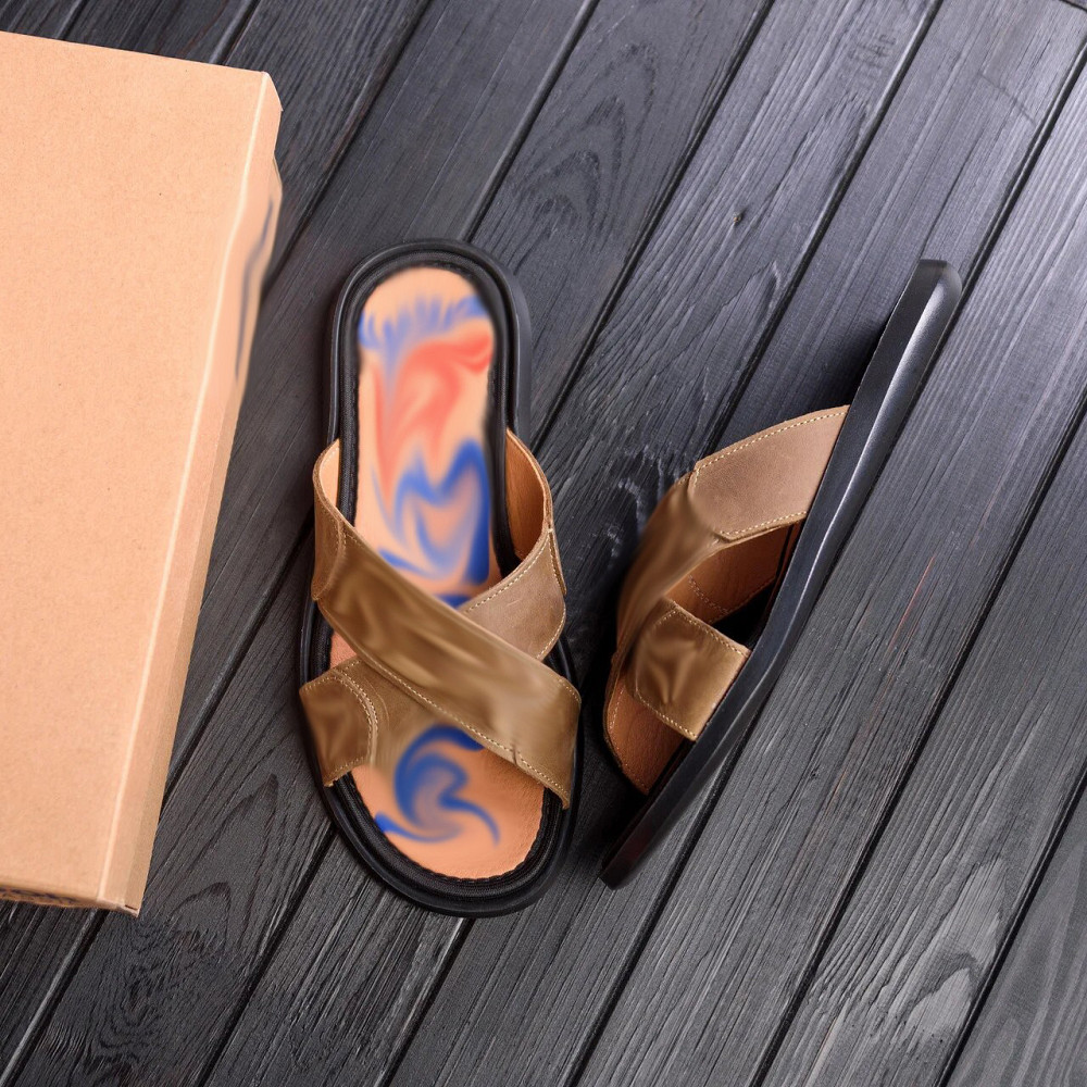 Мужские кожаные  летние шлепанцы-сланцы  CrossFit Київ - зображення 9