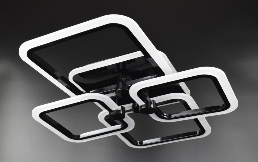 Люстра стельова LED з пультом A2503/2+2-RGB-bk Чорний 11х48х60 см. Київ - зображення 1