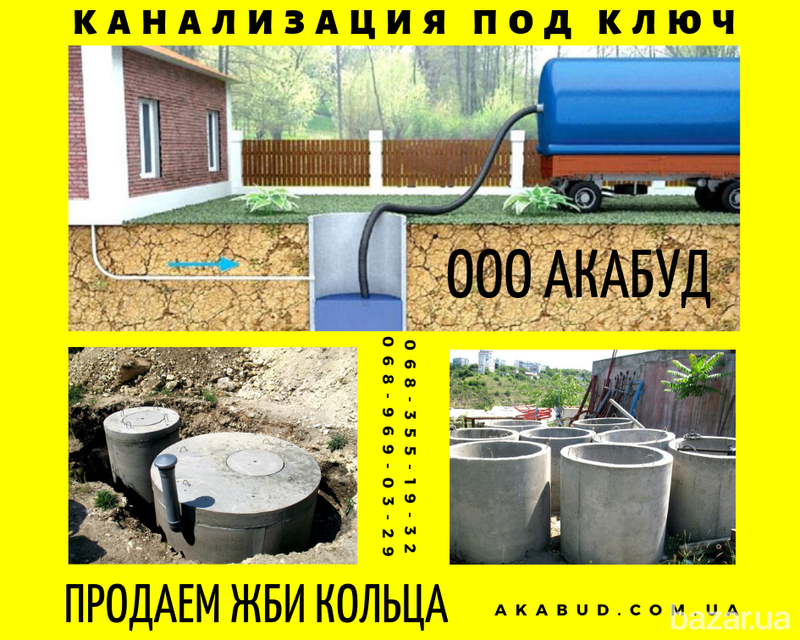 Бетонное кольцо для колодца септика и канализации. Железобетонные кольца. Кривий Ріг - зображення 1