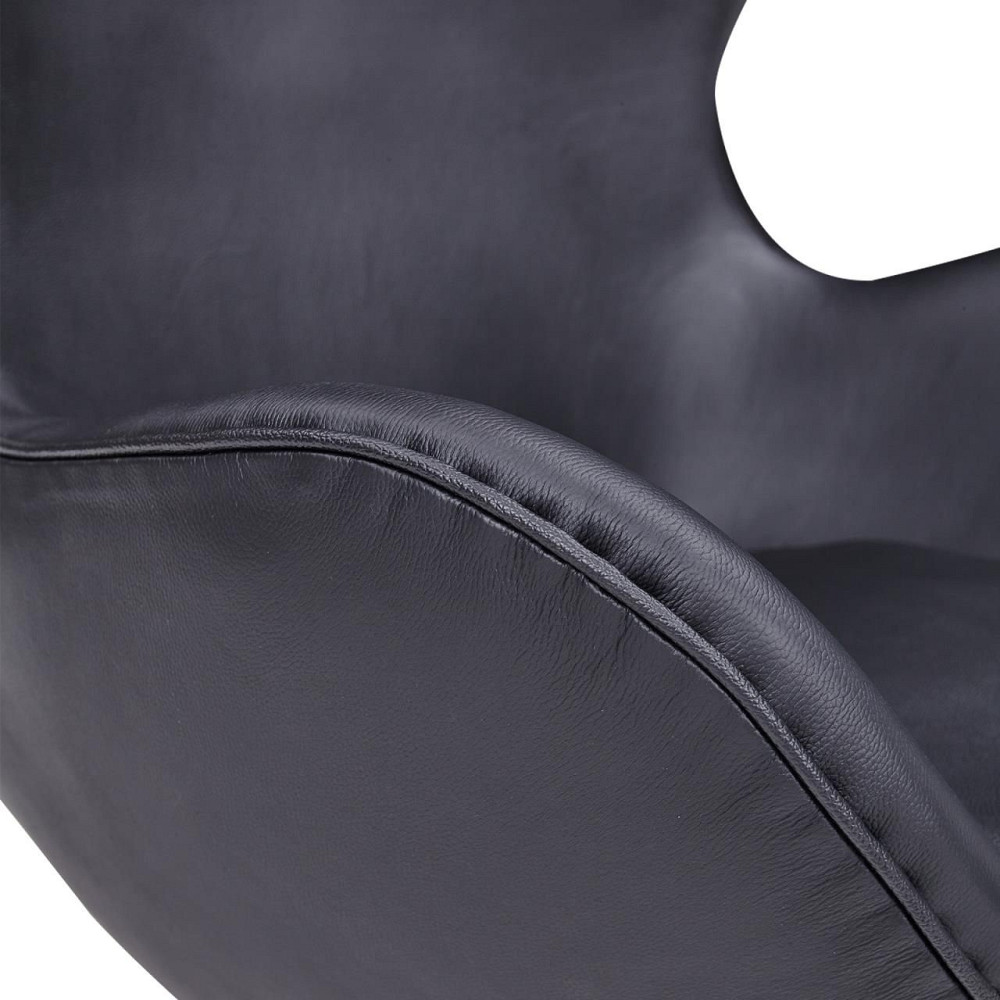 Крісло Егг екошкіра чорна Дніпро - зображення 1