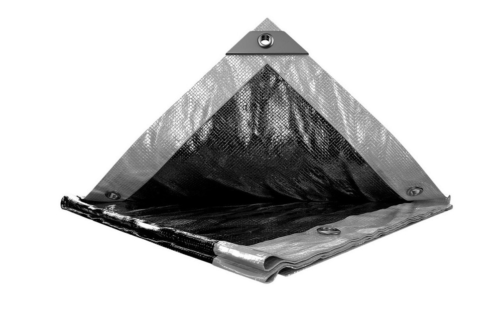 Тент MASTERTOOL SILVER/BLACK 6х8 м двухсторонний 200 г/м² 89-5608 Харьков - изображение 1