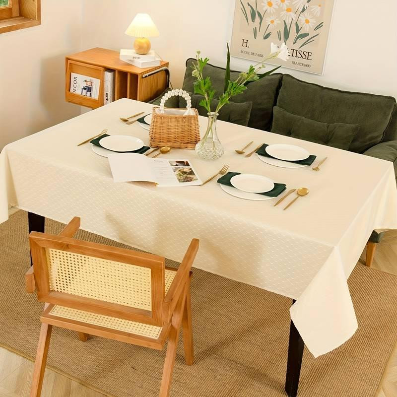 Скатерть водооталкивающая Leeseph с классическим узором 150х210см беж Одесса - изображение 9