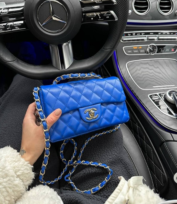 женская сумка через плечо кросс-боди Chanel 1,55 Blue Люкс GB5 Киев - изображение 2