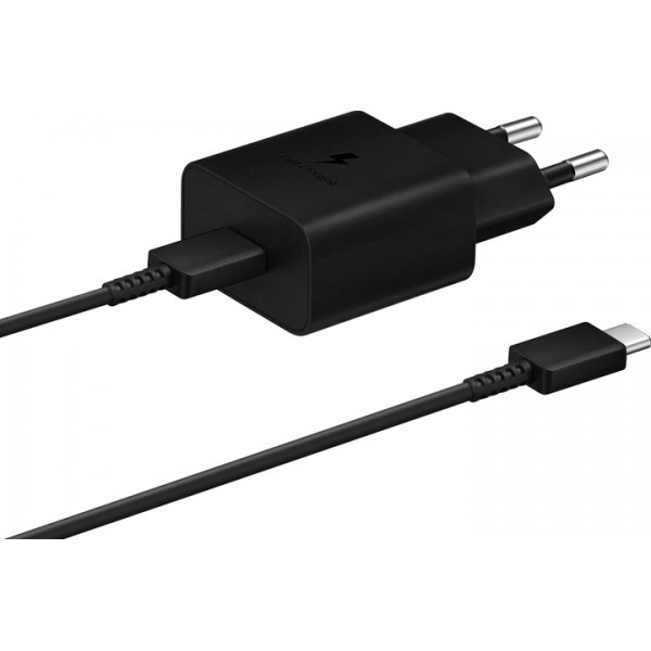 Мережевий зарядний пристрій Samsung Power Adapter 15W Type-C + cable Type-C Black (EP-T1510XBEGEU) Харків - зображення 4