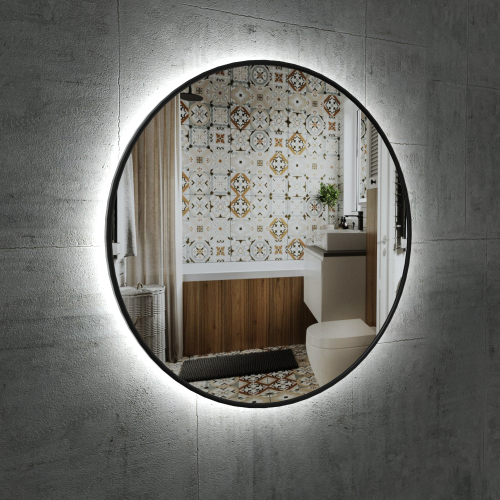 Дзеркало з LED підсвічуванням в рамі Д-800 мм. Київ - зображення 1