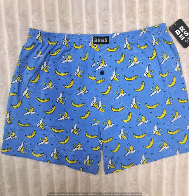 Мужские голубые трусы с ярким принтом "Бананы" ТМ "Bres" (арт. MBXK 307/01/121) Кривой Рог - изображение 1