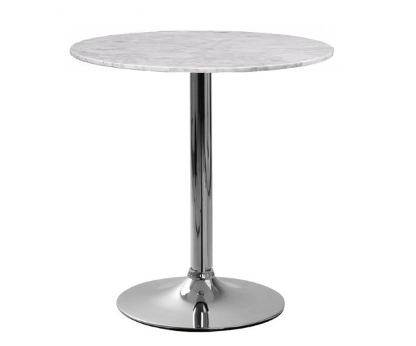 Стіл Вега70R круглий діаметр 70 см білий верзаліт Дніпро - зображення 1