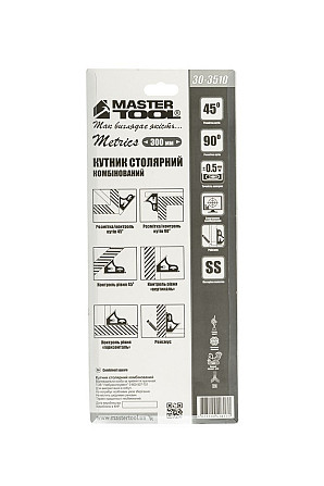 Угольник столяра комбинированный MASTERTOOL 300 мм с капсулой AL-SS 30-3510 Харків - зображення 7