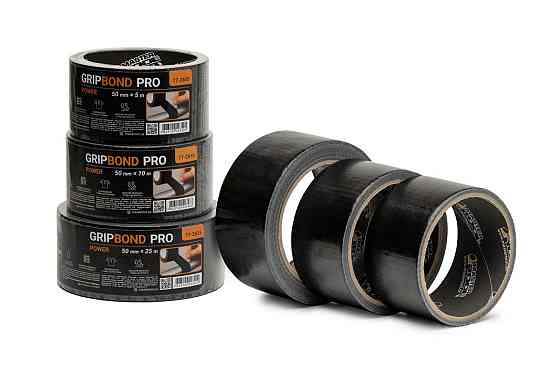 Лента армированная MASTERTOOL GripBond Pro Power t 80°C 50 мм×10 м черная 77-2610 Харків