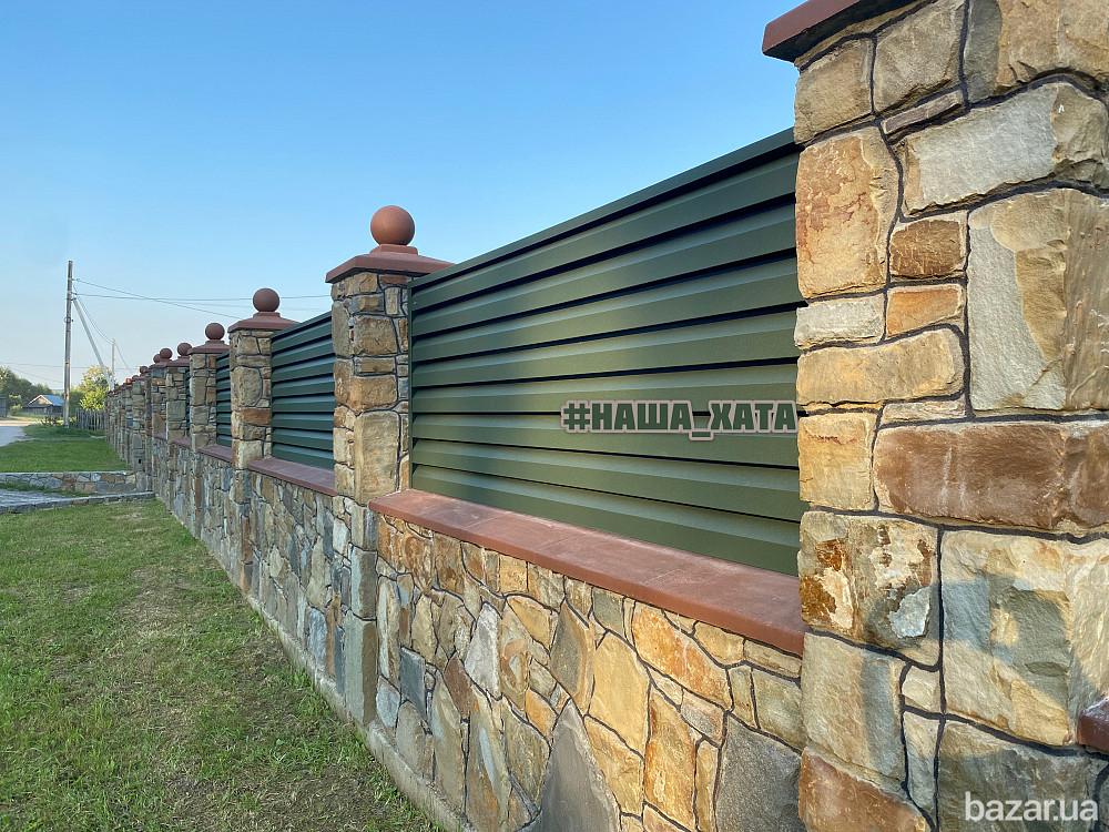 Сучасний металевий паркан - огорожа Жалюзі від виробника Рахов - изображение 4