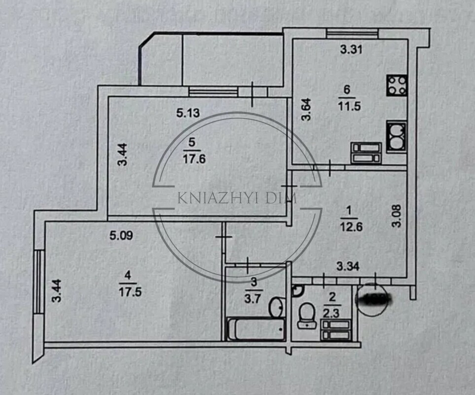 Продаж 2-х к.кв. по вул. Інженера Бородіна, ДВРЗ, в Дніпровському р-ні. Код об'єкту №: 21146308 Киев - изображение 1