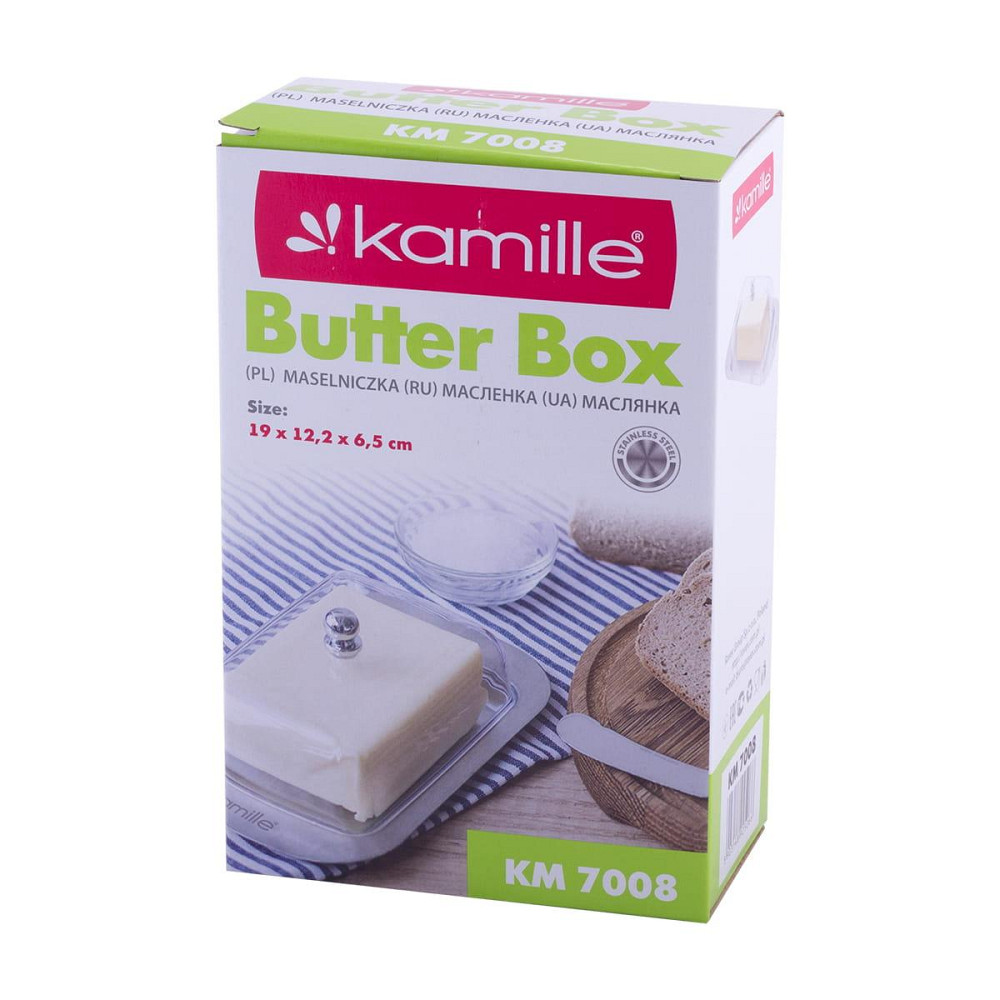 Масленка Kamille 19х12х6.5см из нержавеющей стали КМ7008 Одесса - изображение 5