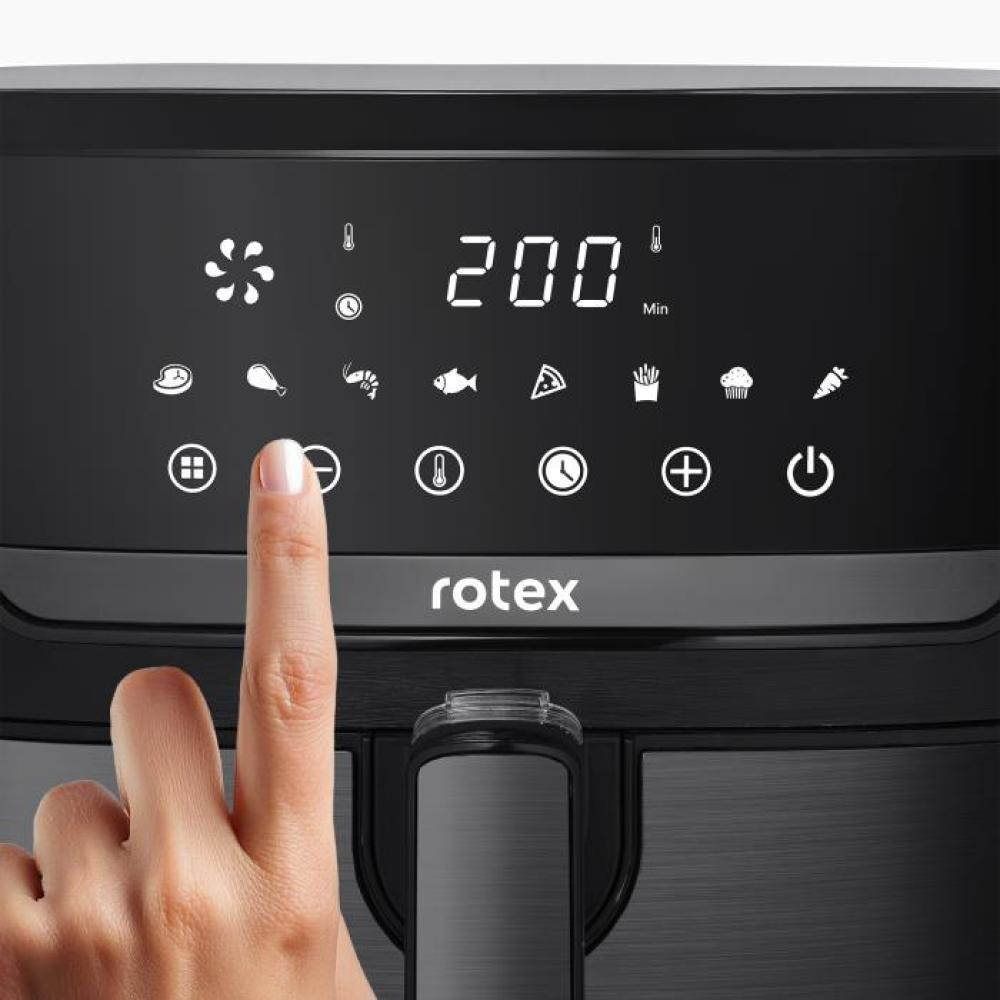 Мультипечь Rotex Up&DownFry ROM-960-XXL 9,5 л 2000 Вт черная Київ - зображення 8