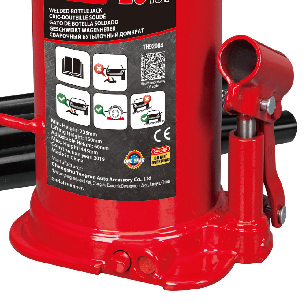 Домкрат гидравлический бутылочный с возможностью работы в горизонтальном положении 20т 235–445 мм TO Харків - зображення 3