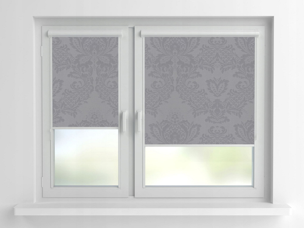 Рулонна штора Rolets Квіти 2-7649-2200 220x170 см закритого типу Світло-сіра Київ - зображення 1