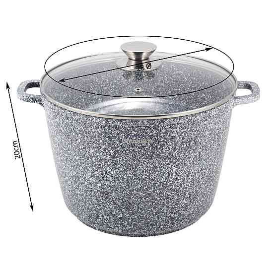 Кастрюля Ofenbach Snow Marble 100504 антиприграрная с крышкой 10л 28х20см Одесса