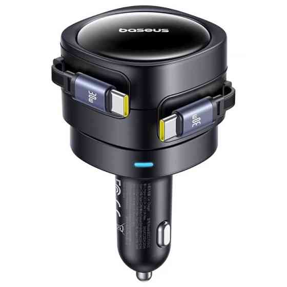 АЗУ Baseus Enjoyment Max PD60W with retractable cable (2USB-C) (C00035507121) Херсон