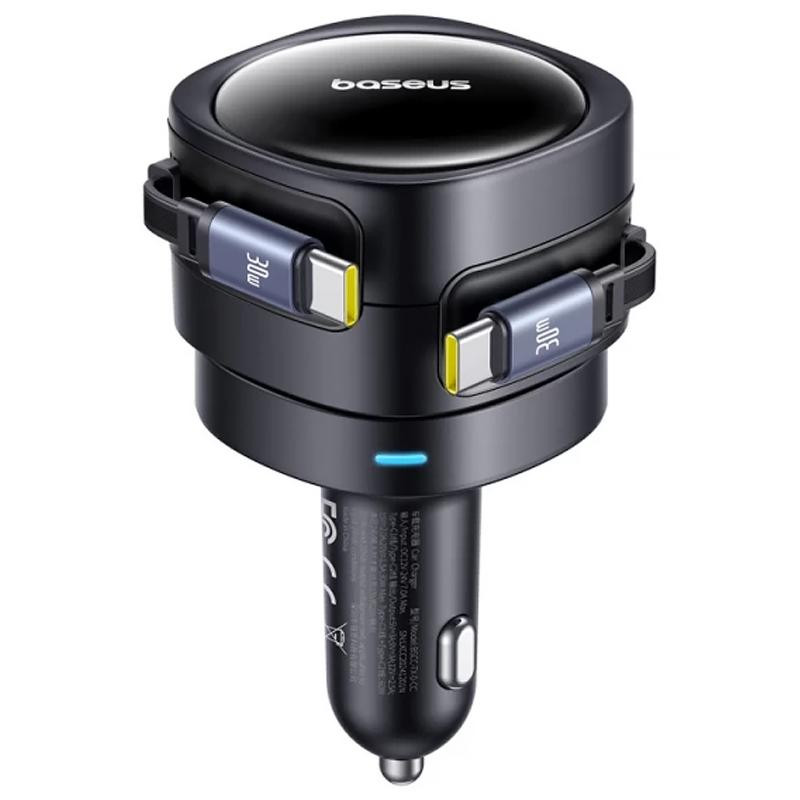 АЗУ Baseus Enjoyment Max PD60W with retractable cable (2USB-C) (C00035507121) Херсон - зображення 2