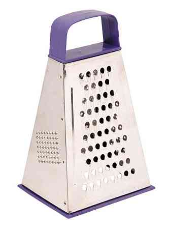 Терка кухонная ГОСПОДАР 4 рабочие поверхности конус оцинкованная с пластиковой квадратной ручкой 92- Харьков