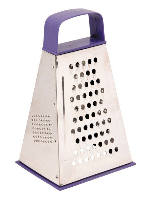 Терка кухонная ГОСПОДАР 4 рабочие поверхности конус оцинкованная с пластиковой квадратной ручкой 92- Харьков - изображение 1