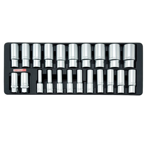 Набор головок длинных 1/2" 8-32мм  22ед. (в ложементе) TOPTUL GAAT2202 Харків - зображення 1