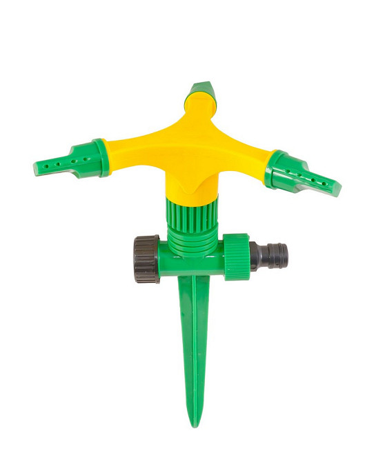 Ороситель для полива MASTERTOOL вращающийся 3-х рожковый ½" 12 м на ножке 92-9322 Харків - зображення 3
