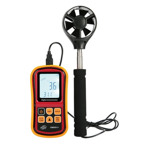 Анемометр-термометр 0,8-45м/с, -10-45°C BENETECH GM8901X Харків - зображення 1