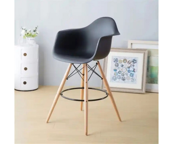 Стілець Тауер Вуд Eames барний високий темно-сірий Дніпро - зображення 4