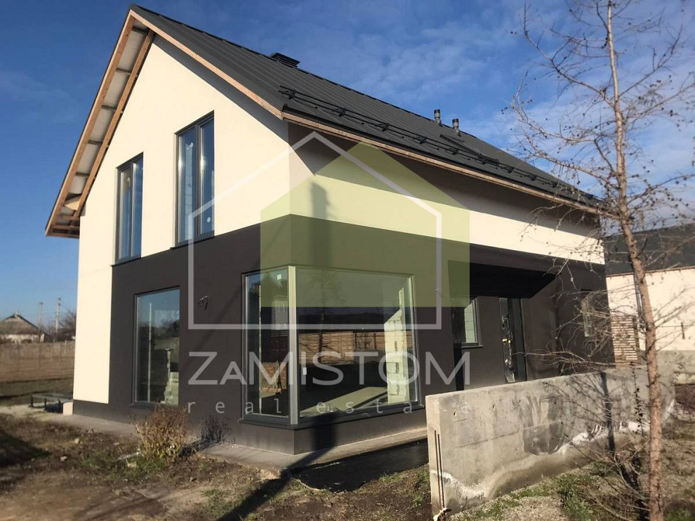 Новий будинок 180 м2 розташований в мальовничій локації села Гнідин. Поруч озеро з місцями для рибол Киев - изображение 6