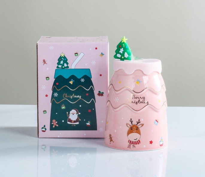 Склянка новорічна Merry Christmas 13332 400 мл рожева Киев - изображение 1