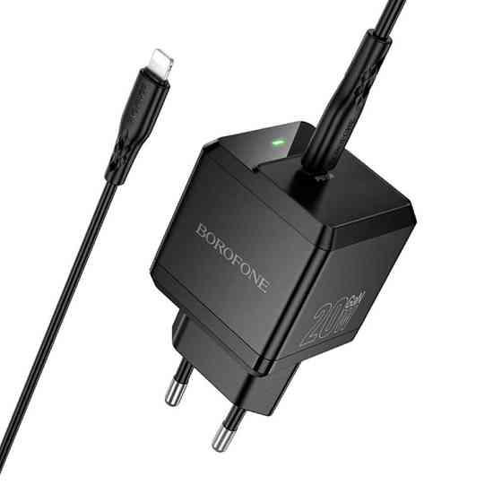 СЗУ Borofone BN18 Intenso PD20W (1USB-C) + кабель Type-C to Lightning Херсон