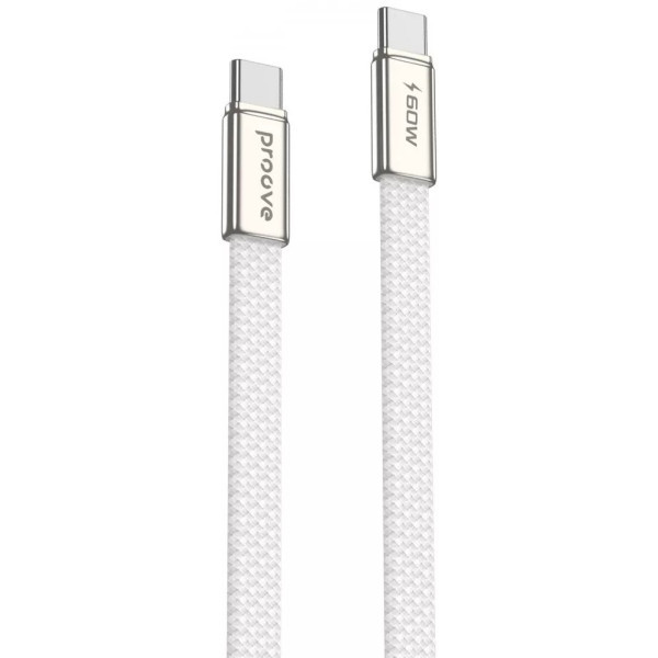 Кабель Proove AirLine Type-C to Type-C 60W 1m White (CCAI60002202) Харків - зображення 1