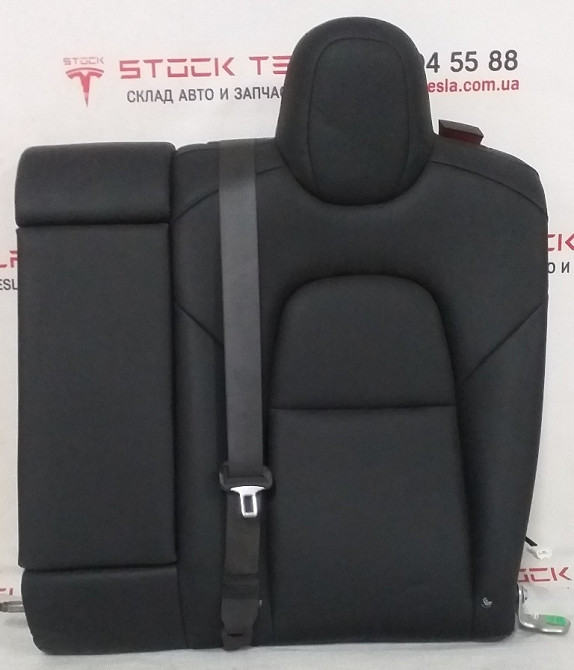 Спинка сиденья 2-го ряда двойная (PUR BLK) в сборе с центральным подголовником и подлокотником Tesla Київ - зображення 1