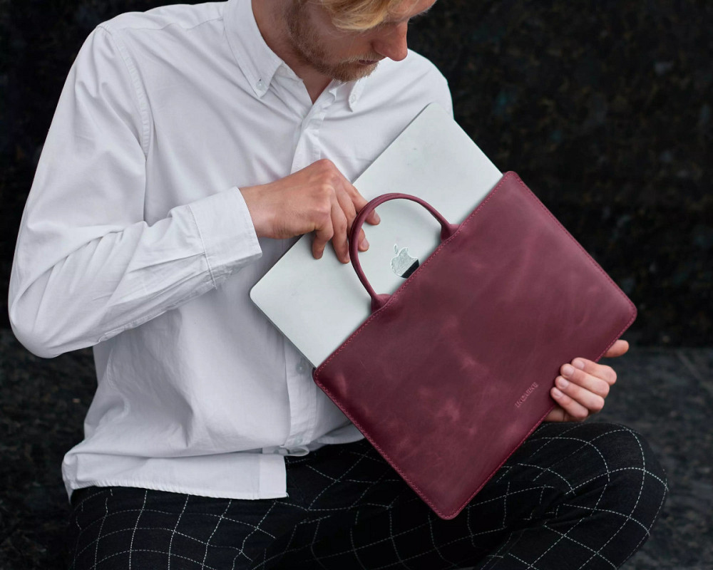 Чехол для ноутбука винтажный Incarne Stem MacBook Air 15" 2023-2025 stem-burgundy-vintage-air-15 бор Київ - зображення 5