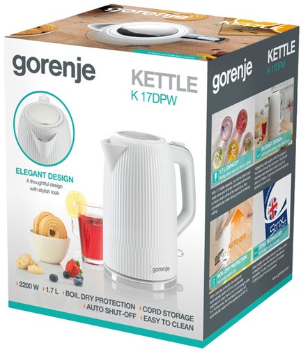 Электрочайник Gorenje K17DPW 1.7 л белый Киев - изображение 10