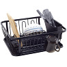 Сушилка для посуды Ofenbach 37,5*33*15 см из алюминия с поддоном 100400 черная Одесса